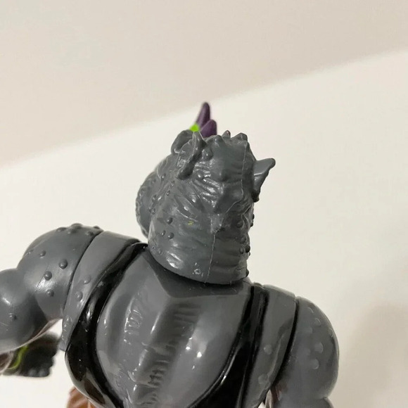 1991 TMNT Machine Gunnin Rocksteady Action Figure Wind Up Rhino - Picture 12 of 13